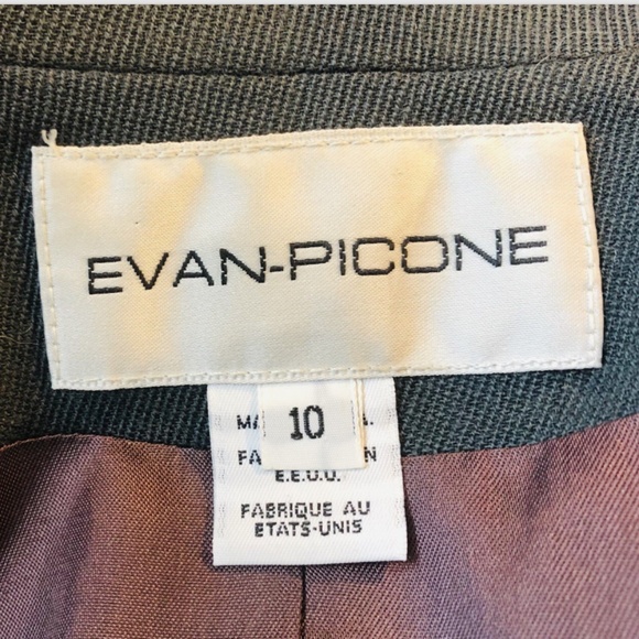 Evan Picone Olive Green Blazer Skirt Jacket Suit Set Women Sz 10 Business Career - Picture 16 of 16